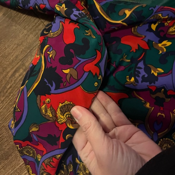 Vintage S.G. Sport Collection Women's Large Windbreaker Hood Baroque Paisley - Picture 6 of 9